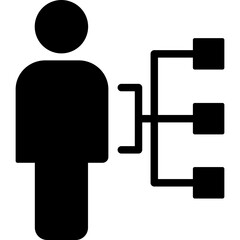 Employability Half Glyph Vector Icon which can easily modified

