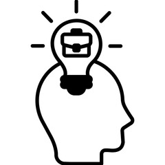 Business Idea Half Glyph Vector Icon which can easily modified 

