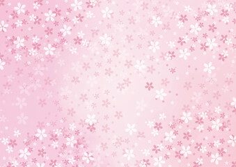 水彩の桜の花のベクターイラスト背景