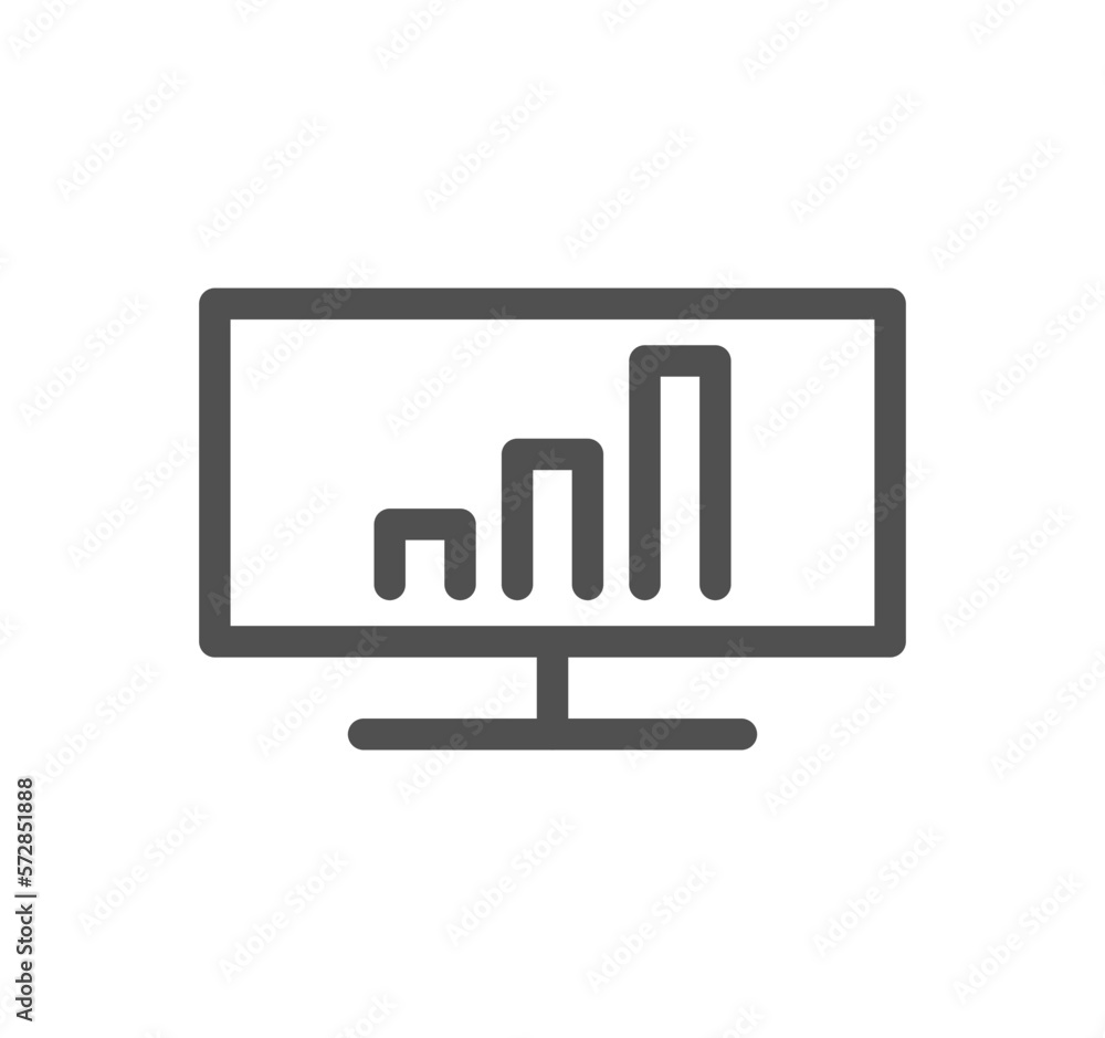 Poster marketing related icon outline and linear vector.