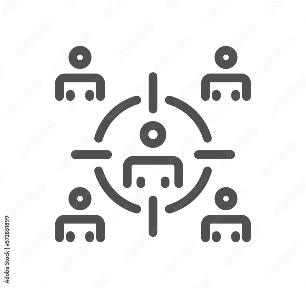 Poster marketing related icon outline and linear vector.