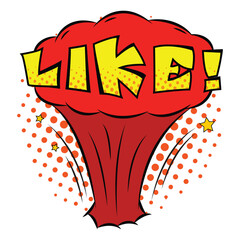 Pop art like text with neon colors