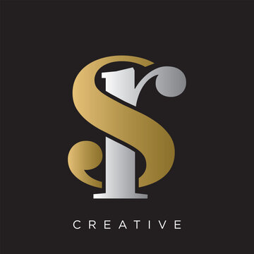 sr  logo design vector	