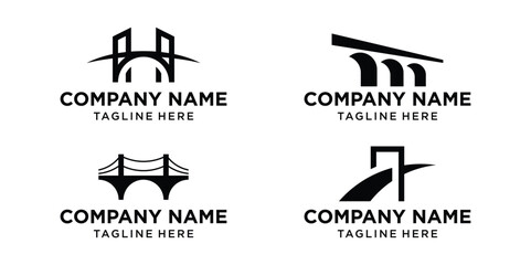 logo design set bridge icon vector inspiration
