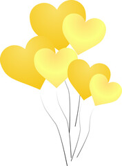 Fototapeta na wymiar heart shaped balloons