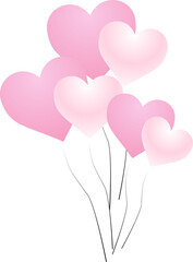 Plakat heart shaped balloons