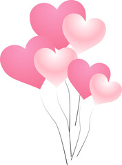 Plakat heart shaped balloons