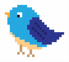 BIRD CROSS STITCH TEMPLATE VECTOR IMAGE