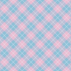 Fototapeta premium Tartan seamless pattern, pink and blue can be used in decorative design fashion clothes Bedding sets, curtains, tablecloths, notebooks