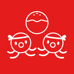 Cartoon Octopus With Takoyaki. Takoyaki is Japanese food. Octopus mascot.