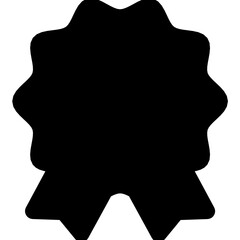 Emblem Half Glyph Vector Icon which can easily modified 

