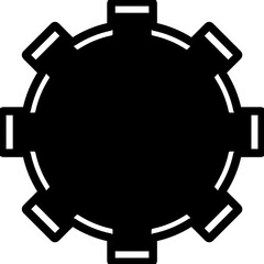 Bionic Eye Half Glyph Vector Icon which can easily modified 

