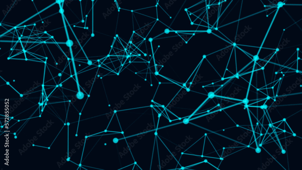 Poster abstract plexus sky blue geometrical shapes. abstract technology and science background. 3d vector i