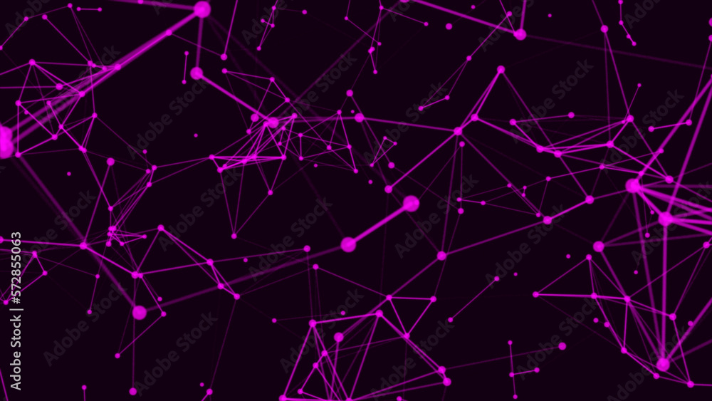 Poster digital plexus of glowing lines and dots. glowing black plexus. big data. abstract plexus technology