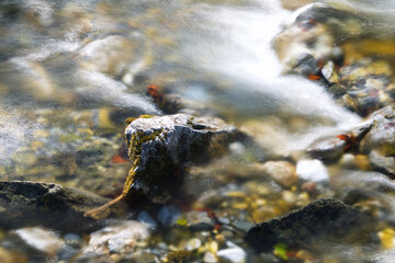 Fototapeta premium River detail in Lescun Cirque, Aspe Valley in France