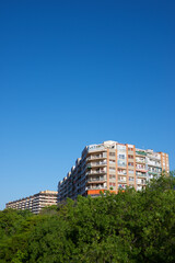 Fototapeta premium Residential buildings in Zaragoza city, Aragon in Spain.