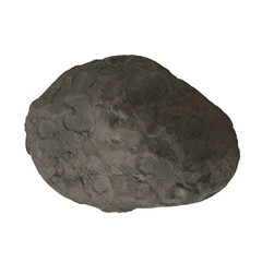 Asteroid Isolated transparent background 3D render

