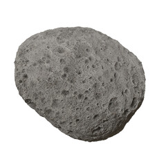 Asteroid Isolated transparent background 3D render

