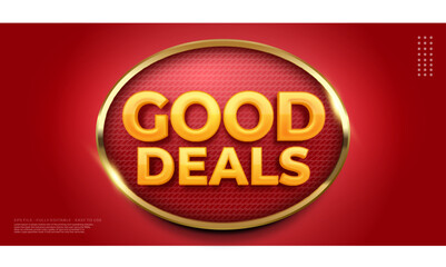 Good deal label sale banner template Illustration