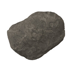 Asteroid Isolated transparent background 3D render   © Zahaoha