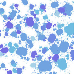 Bright blue splashes. Vector illustration of blue spots. Spots of shades of blue.