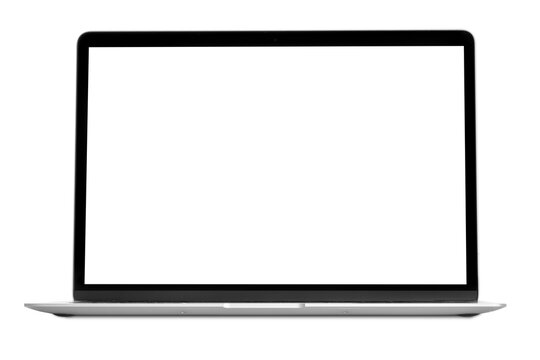 a modern laptop computer on the white background
