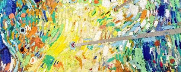 Artsy textures. Real artistic brush strokes close up. Modern abstract artwork. Light green, tender blue colors. Mental Health banner templates, Mental Balance poster. Artwork fragment — wallpaper.