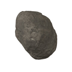 Asteroid Isolated transparent background 3D render

