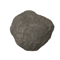 Asteroid Isolated transparent background 3D render

