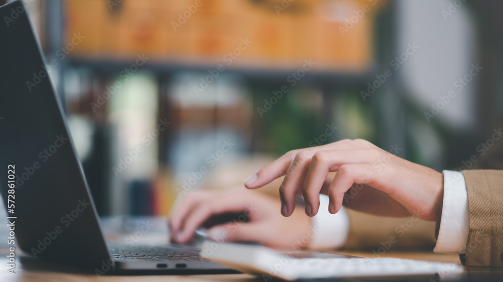 Leinwandbilder accountant calculating figures in company financial online documents with a calculator,analysis of company financial data,Planning to assess and review budgets,concept of finance and investment