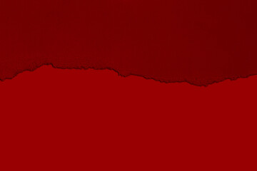 Torn red paper with shadow. Contrast. isolated.