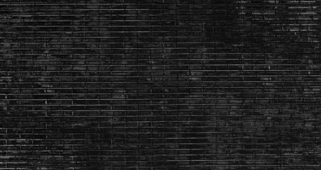 Black brick wall texture for background