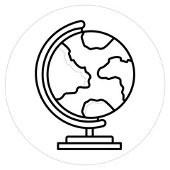 Globe map Vector Icon

