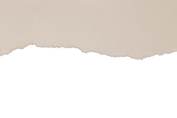 Ripped beige paper. Nude. Contrast. isolated.