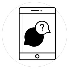 Mobile conversation Vector Icon

