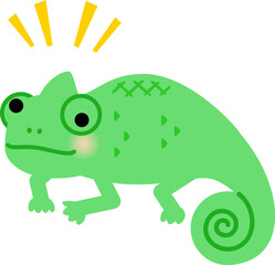 緑色のカメレオン