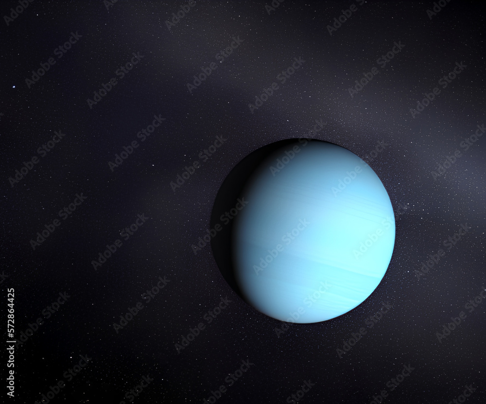 Wall mural planet uranus. generative artificial intelligence.