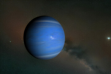 Planet Neptune. Generative Artificial Intelligence. 