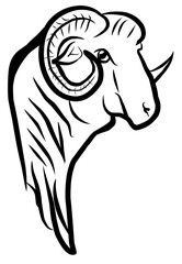 sacrificial sheep line icon