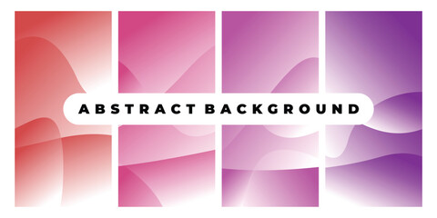 4 abstract backgrounds with colorful bright and beautiful red pink