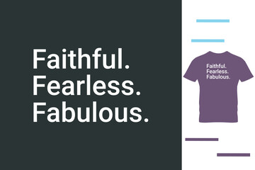 Faithful woman t shirt design