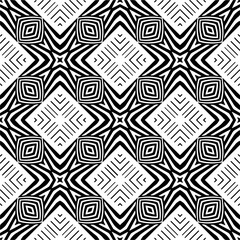 Vector geometric seamless pattern. Minimal ornamental background with abstract shapes. Black and white texture. Simple abstract ornament background. Dark repeat design for decor, fabric, cloth.