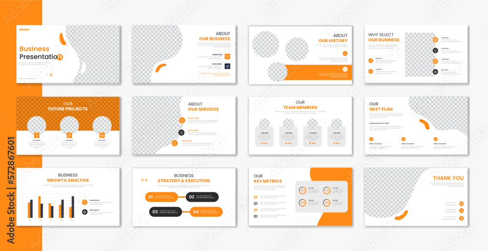 Wall mural corporate template presentation design and page layout design, business presentation slideshow for b