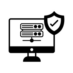 Fototapeta premium Server security Vector Icon