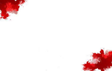 horror illustration abstract red paint splash, blood stain isolated on blank space. corner frame design.