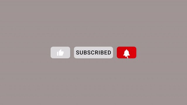 Subscribe to channel, 4k animation YouTube subscribe button, Like Subscribe Ring Bell Dynamic Animation, Notification Button
