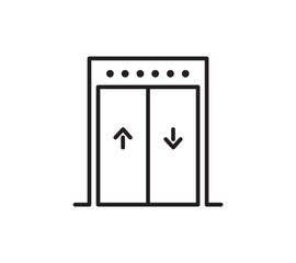 Elevator icon set Lift symbols vector for app web banner logo icon button - Vector
