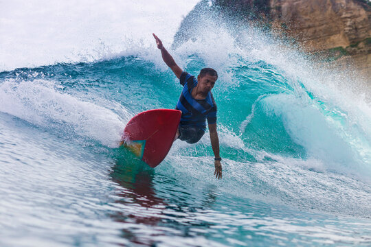 Surfer on a wave.