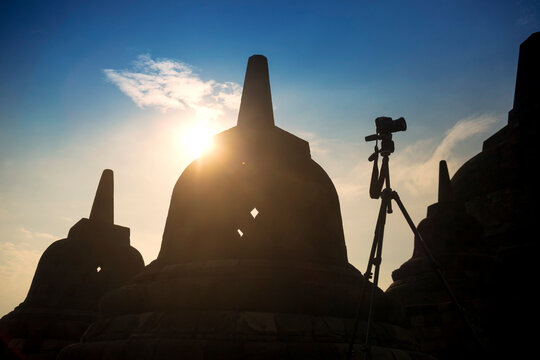 Borobudur Temple In Yogyakarta, Java Island, Indonesia