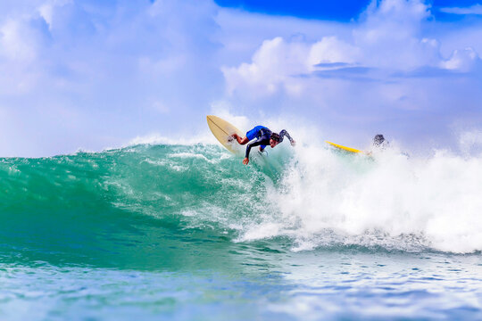 Male surfer on wave